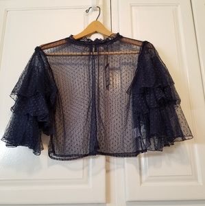 New Romeo & Juliet couture medium navy blouse